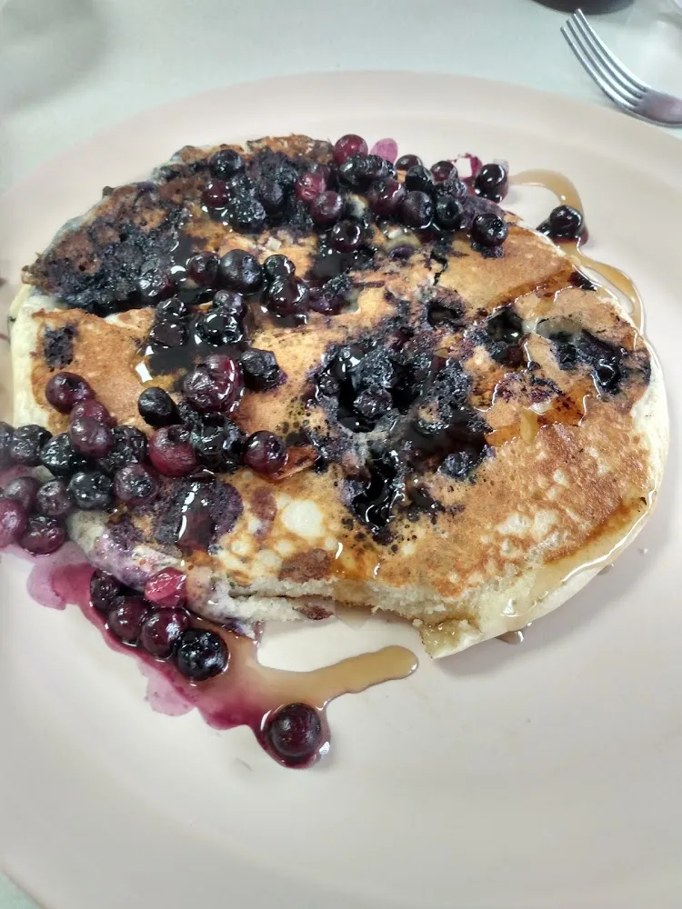 Pancake with Blueberry Topping